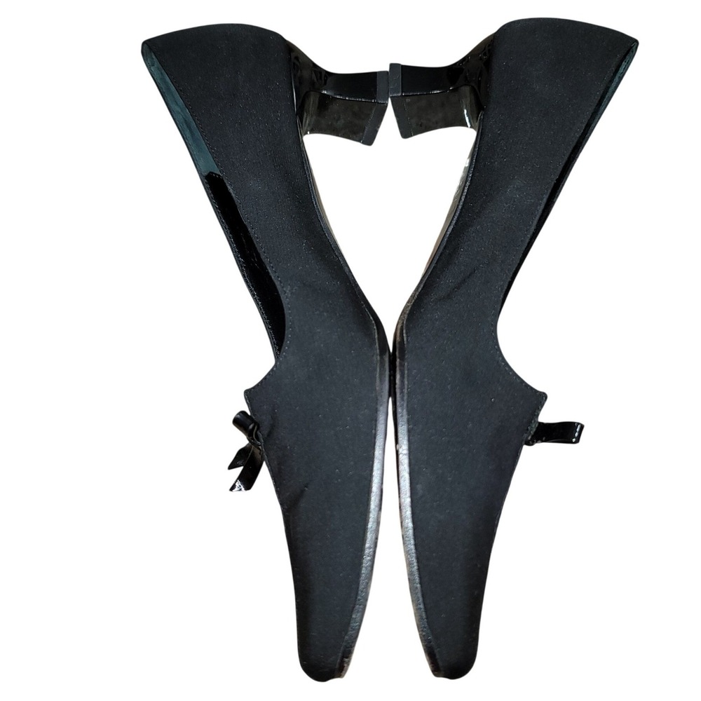 Van Eli‎ Women Square Toe Spool Heel Pumps Work Events Minimalist 7N Goth Witchy - Picture 10 of 12